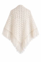 GLORIOSA MOHAIR SHAWL , white