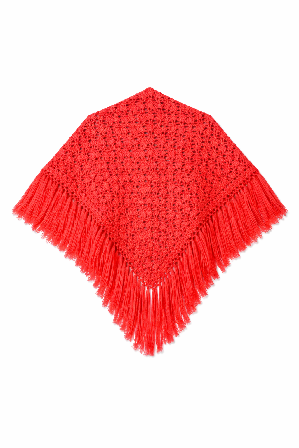 GLORIOSA MOHAIR SHAWL , bright red