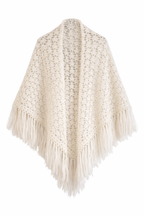 GLORIOSA MOHAIR SHAWL , white