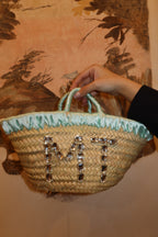 JANE BUCKET BAG W/ CRYSTALS , pastel colors