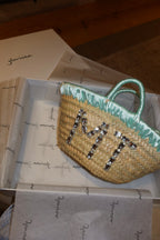 JANE BUCKET BAG W/ CRYSTALS , pastel colors