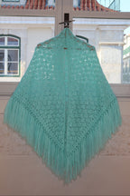 GLORIOSA MOHAIR SHAWL , mint
