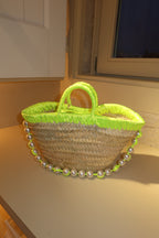 JANE BUCKET BAG , neon green