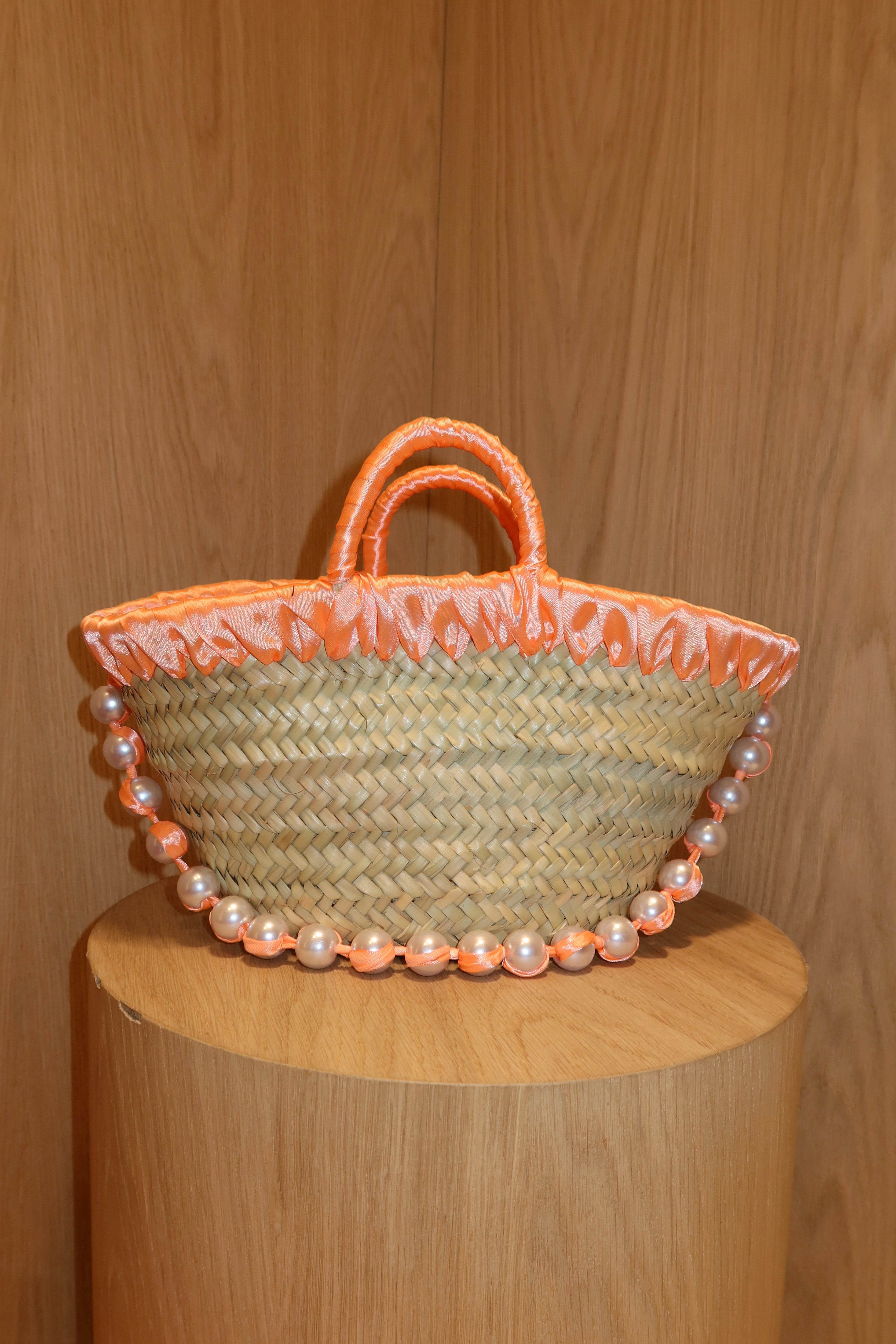 JANE BUCKET BAG , coral orange