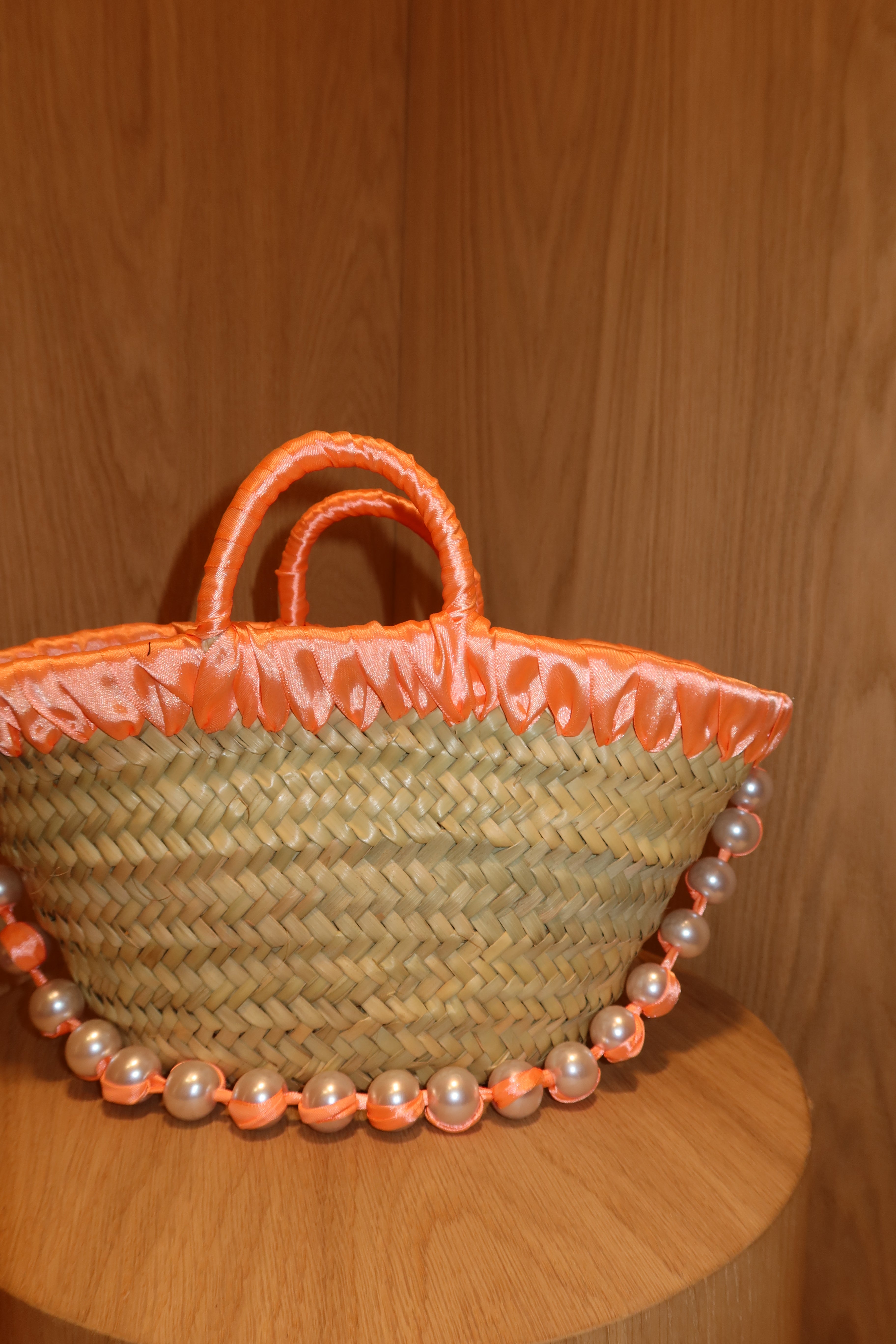 JANE BUCKET BAG , coral orange