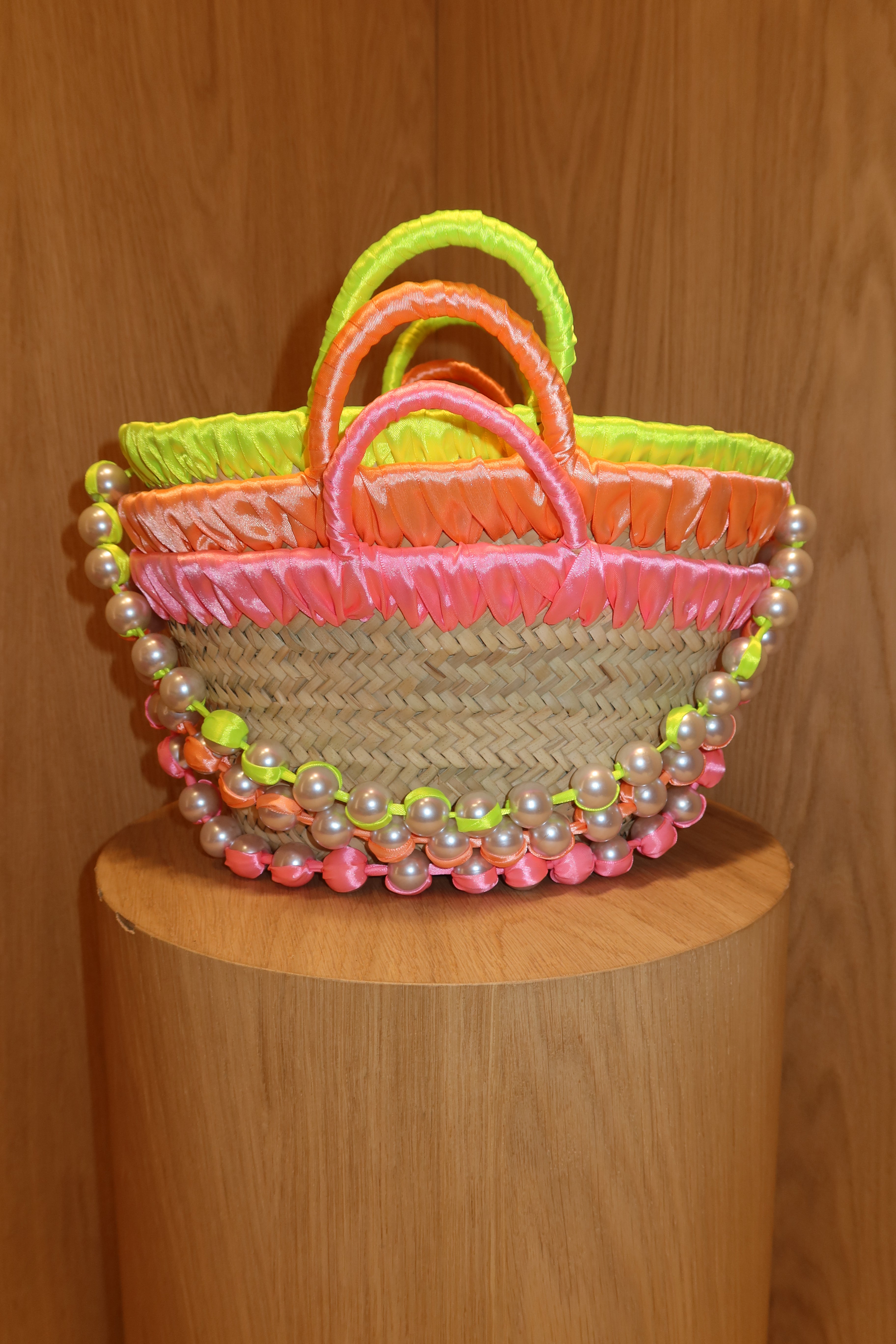 JANE BUCKET BAG , coral orange