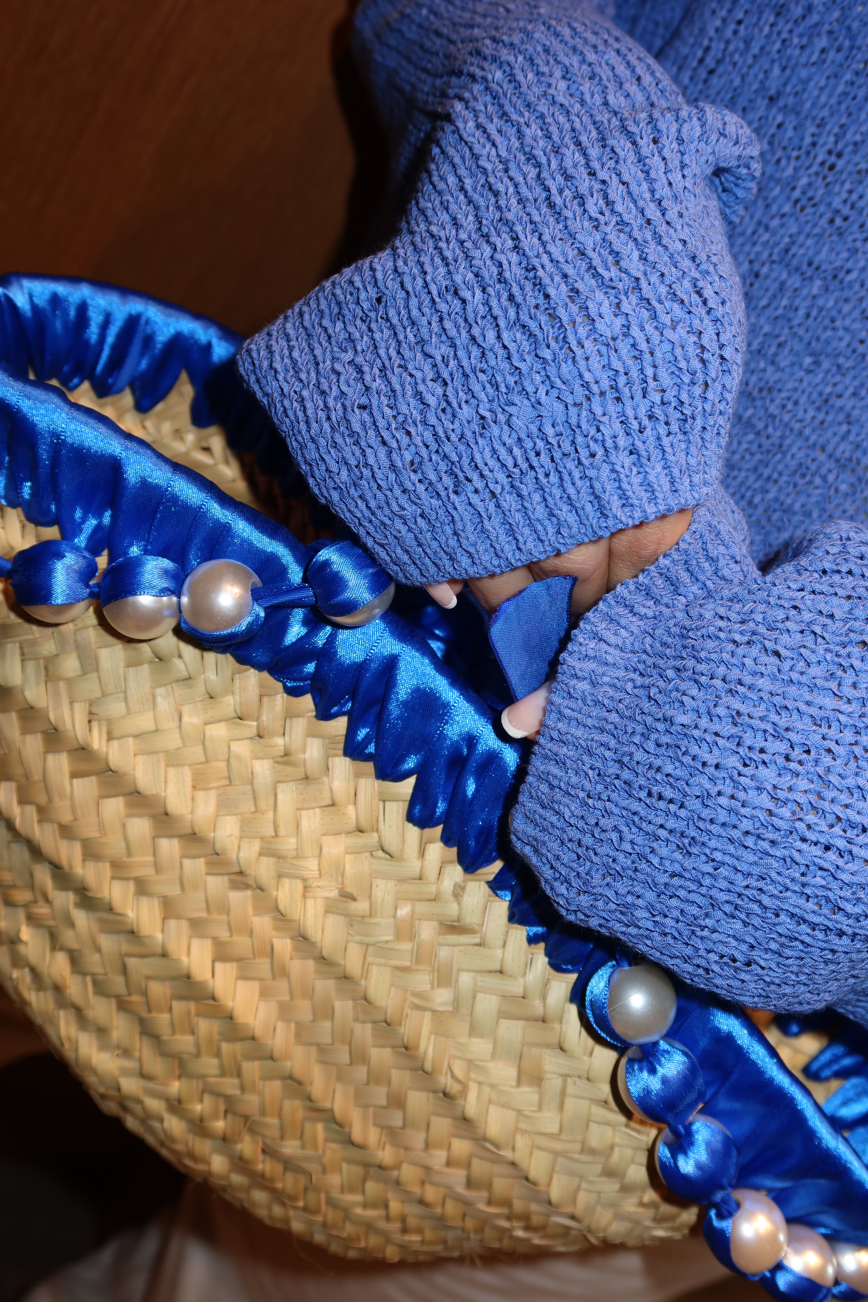 JANE BUCKET BAG , royal blue