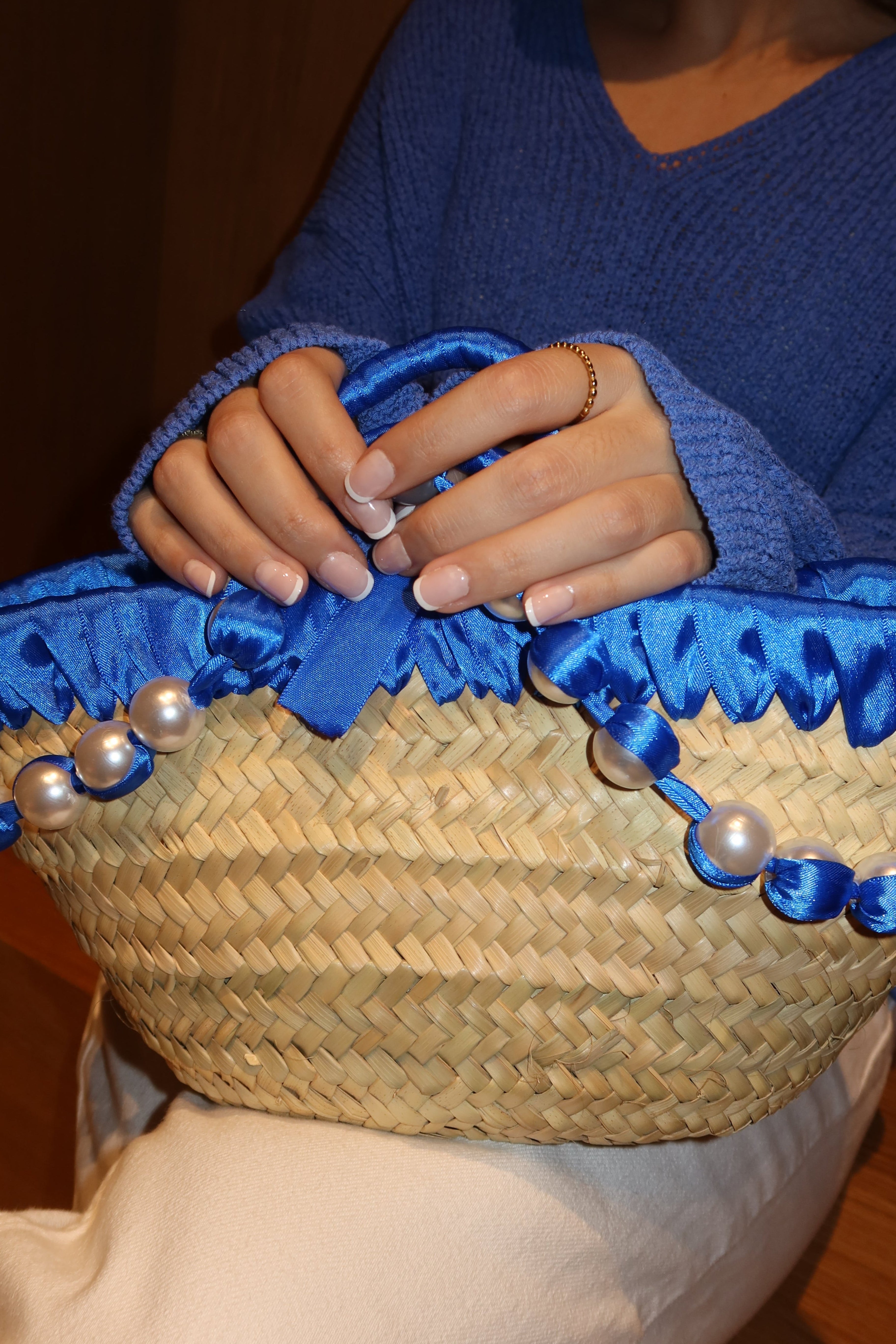 JANE BUCKET BAG , royal blue