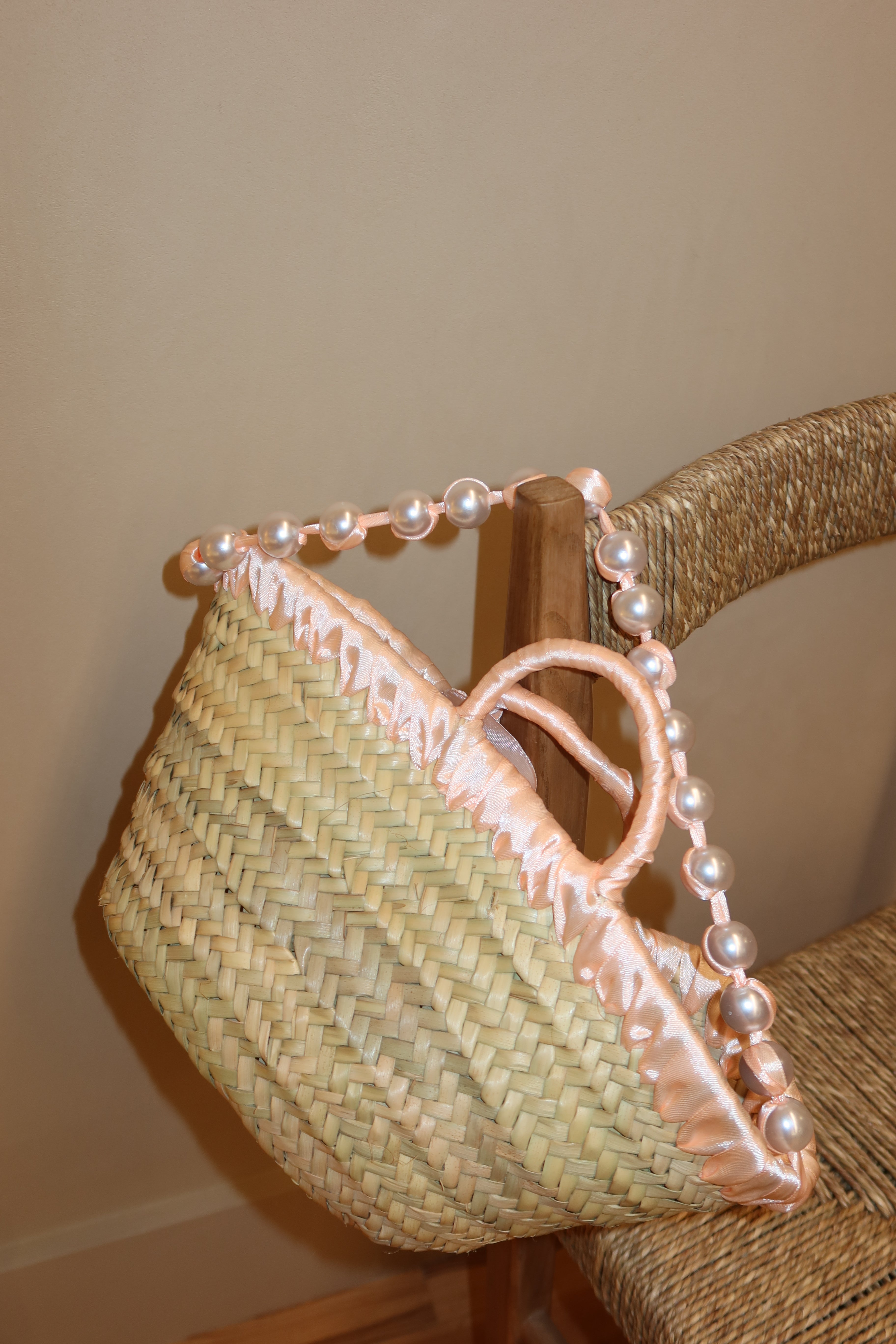 JANE BUCKET BAG , peach