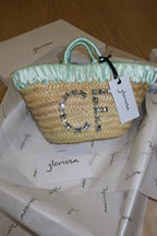 JANE BUCKET BAG W/ CRYSTALS , pastel colors