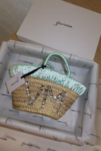 JANE BUCKET BAG W/ CRYSTALS , pastel colors
